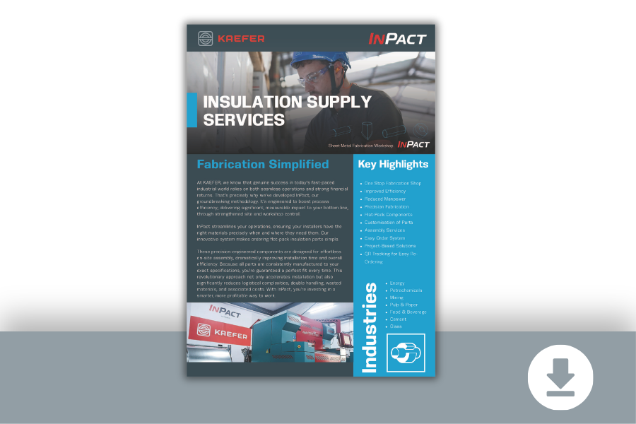 One pager INPACT in a preview with button to download